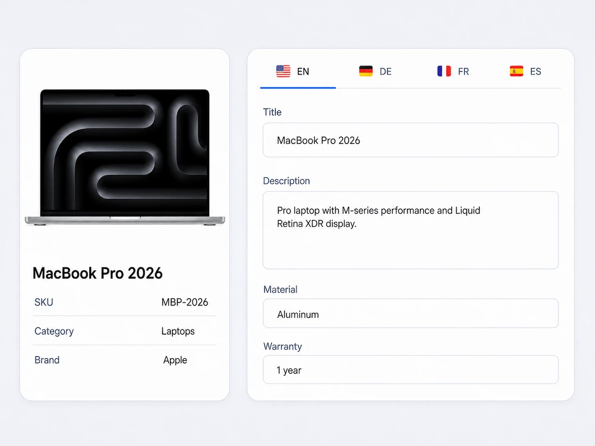 Localize product data for each market