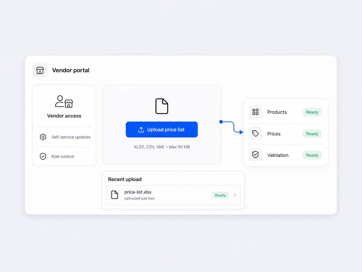 Give vendors a structured portal