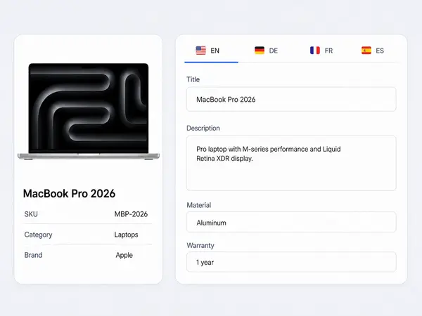 Localize product data for each market